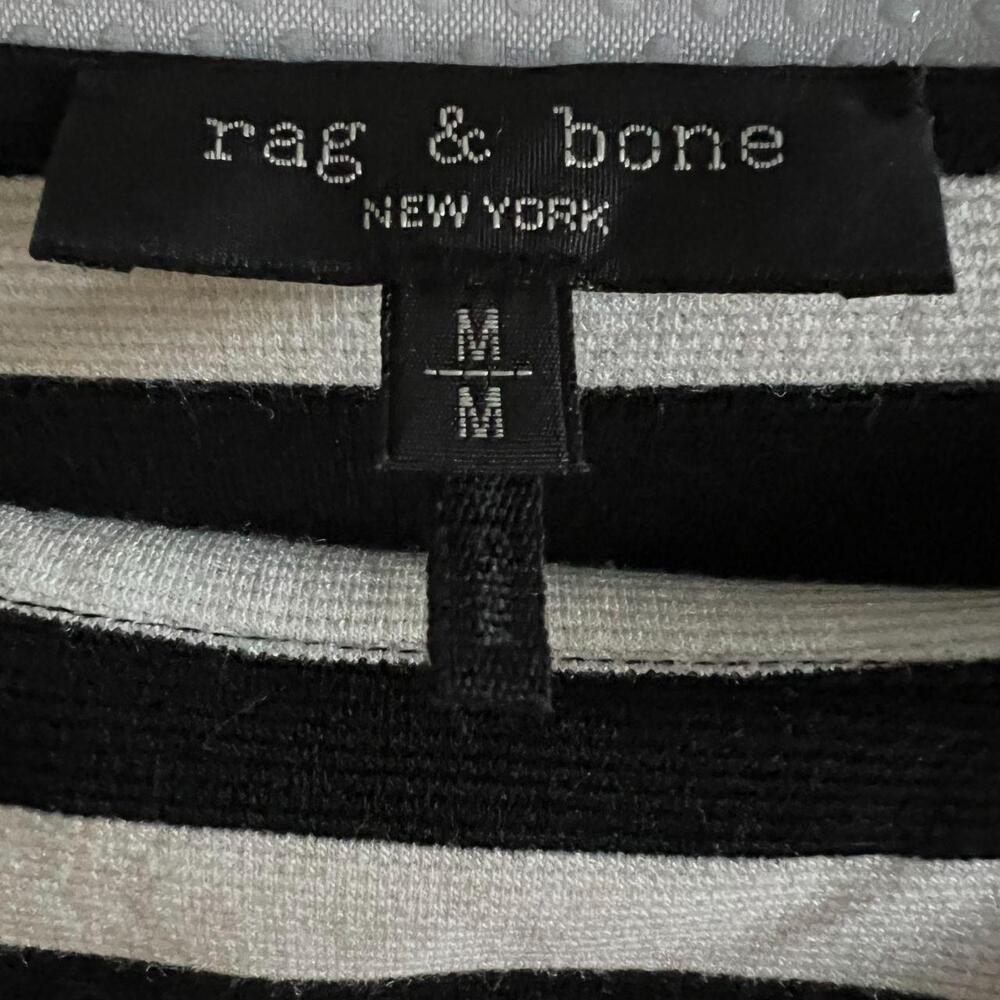 Rag & bone Women's Irina Textured Stripe Long Sleeve Top image 3